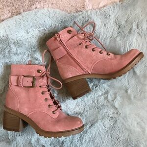 New Zodiac gemma soft pink combat style boots